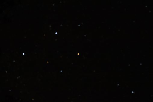 photo of night sky showing stars and planets